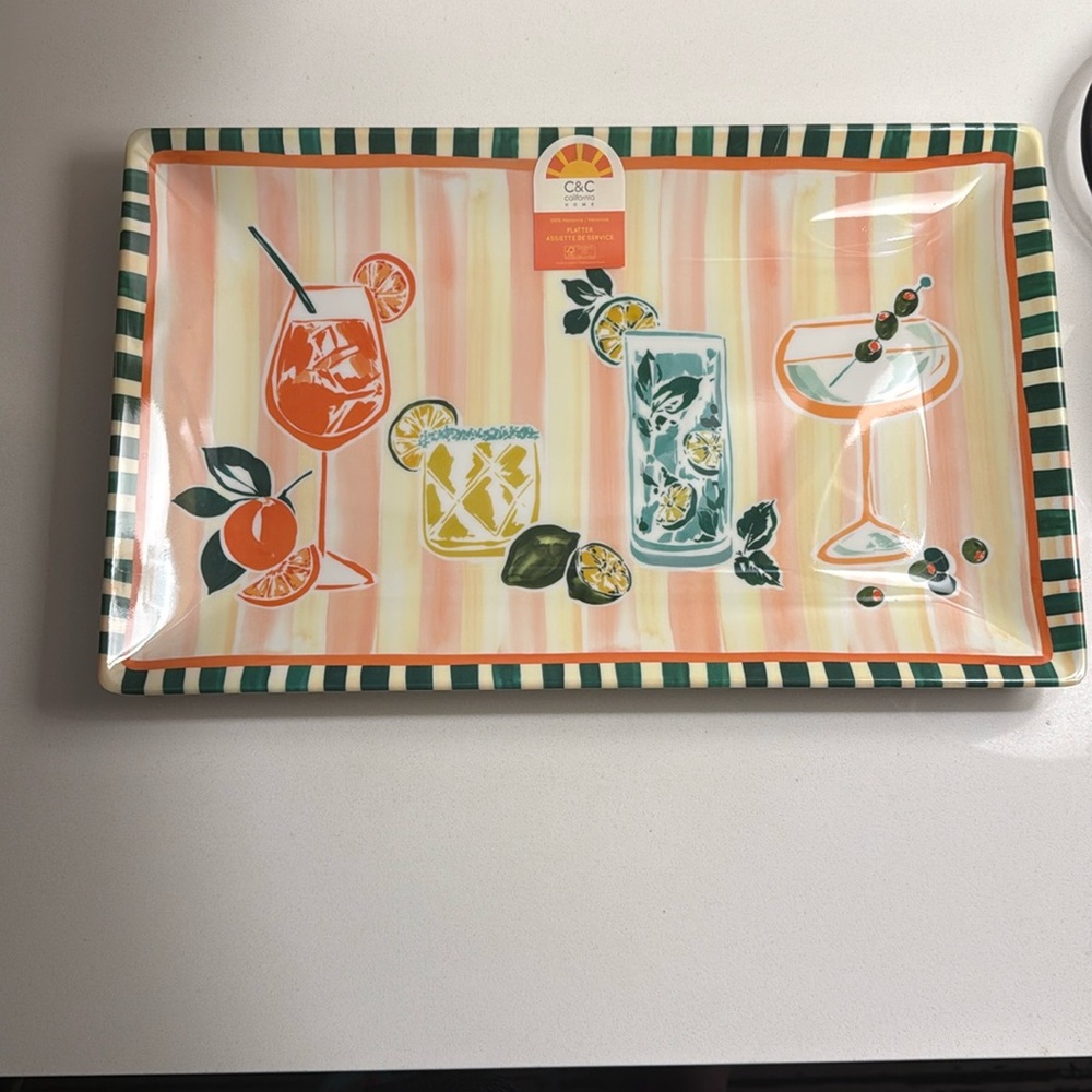 C & C California Melamine Platter NWT